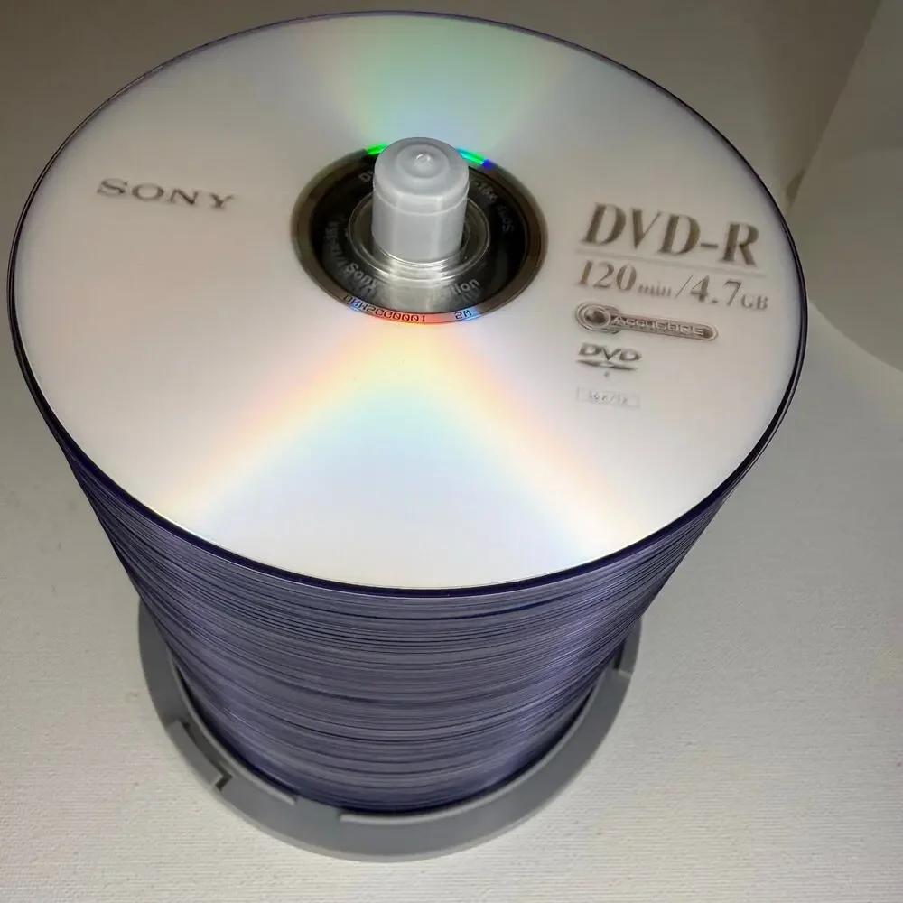 Sony AccuCORE DVD-R 96 Disc Lot 4.7GB 120 Min 16x Blank Media Spindle